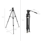 SMALLRIG Heavy-Duty Carbon Fiber Tripod 3989