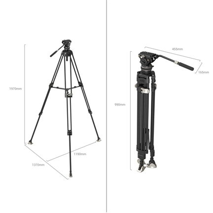 SMALLRIG Heavy-Duty Carbon Fiber Tripod 3989