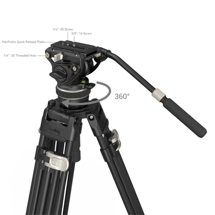 SMALLRIG Heavy-Duty Carbon Fiber Tripod 3989