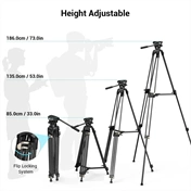 SMALLRIG Heavy-Duty Fluid Head Tripod AD-01 3751