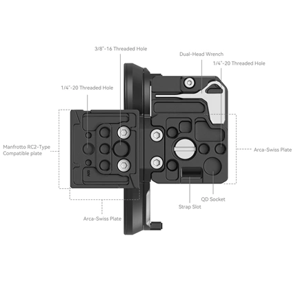SMALLRIG Horizontal-to-Vertical Mount Plate Kit for Canon EOS Specific R Series Cameras 4300 SMALLRIG Horizontal-to-Vertical Mount Plate Kit for Canon EOS Specific R Series Cameras 4300