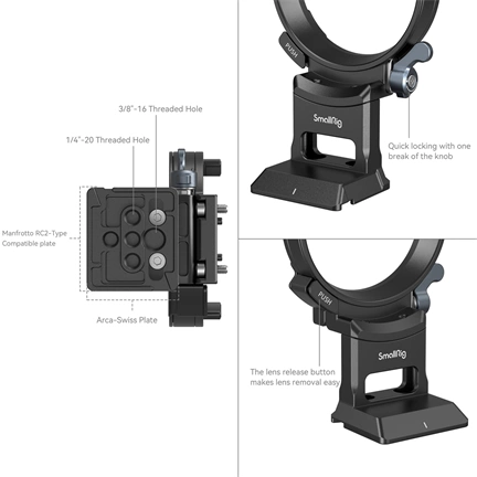 SMALLRIG Horizontal-to-Vertical Mount Plate for Sony Alpha 7C II / Alpha 7CR 4424