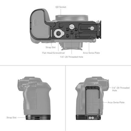 SMALLRIG L-Bracket for Canon EOS R6II/R5/R5C/R6