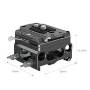 SMALLRIG Lightweight Baseplate with Dual 15mm Rod Clamp (magnesium alloy version)