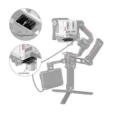 SMALLRIG Manfrotto Quick Release Plate for DJI RS 2/RSC 2/Ronin-S Gimbal 3158