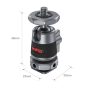 SMALLRIG Mini Ball Head with Removable Cold Shoe Mount (2db)
