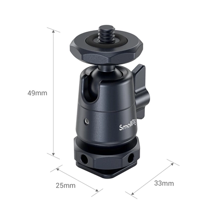 SMALLRIG Mini Ball Head with Removable Cold Shoe Mount (2db) 2948B