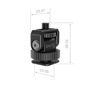 SMALLRIG Mini Cold Shoe to 1/4"-20 Screw Adapter 3577