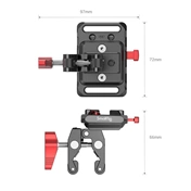 SMALLRIG Mini V Mount Battery Plate with Crab-Shaped Clamp 2989