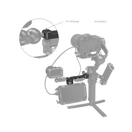 SMALLRIG Monitor Mount with NATO Clamp for DJI RS 2/RSC 2 3026