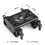 SMALLRIG Mounting Plate with 15mm Rod Clamps 1775