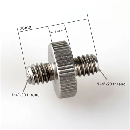 SMALLRIG Multi-function Double Head Stud with 1/4" to 1/4" thread 1879
