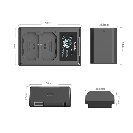 SMALLRIG NP-FZ100 Camera Battery and Charger Kit 3824