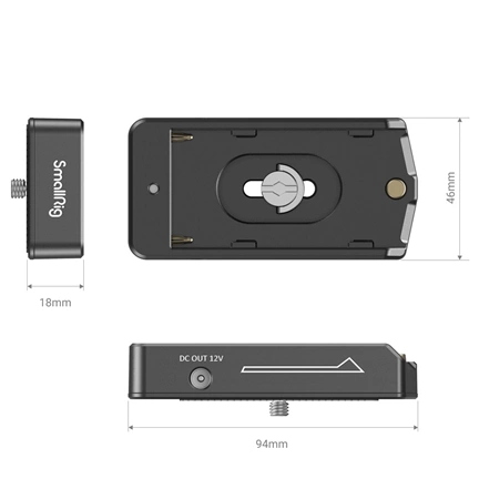 SMALLRIG NP-F Battery Adapter Plate Lite for BMPCC 4K 6K 3093