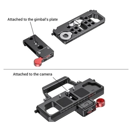 SMALLRIG Offset Kit for BMPCC 4K & 6K and Ronin S Crane 2 Moza Air 2 BSS2403