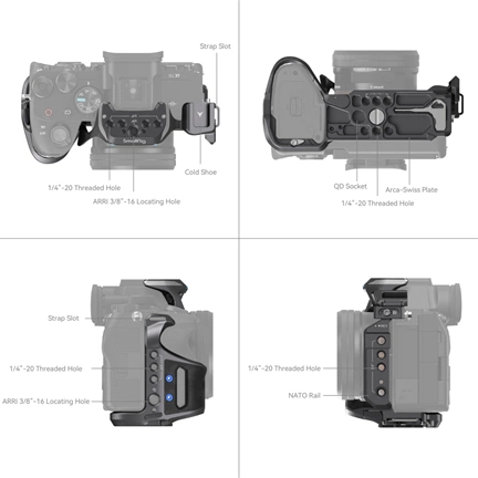 SMALLRIG "Rhinoceros" Cage Kit for Sony Alpha 7R V / Alpha 7 IV / Alpha 7S III 4308 SMALLRIG "Rhinoceros" Cage Kit for Sony Alpha 7R V / Alpha 7 IV / Alpha 7S III 4308