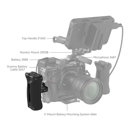 SMALLRIG Side Handle with 1/4"-20 Screws 4015