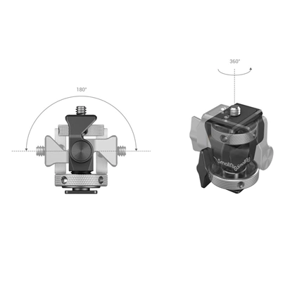 SMALLRIG Swivel and Tilt Adjustable Monitor Mount with Cold Shoe Mount 2905B