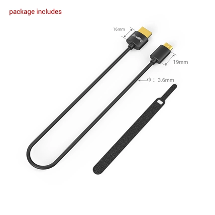 SMALLRIG Ultra Slim 4K HDMI Cable (C to A) 35cm 3040