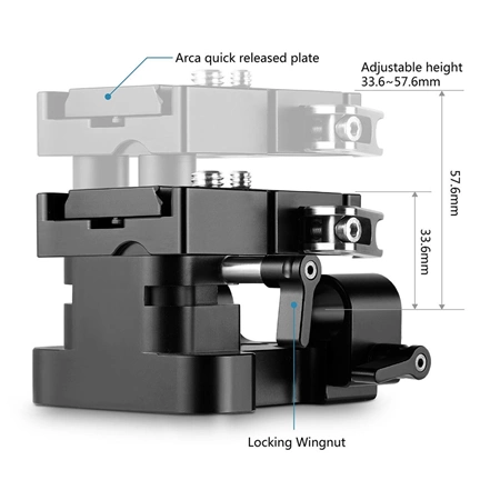 SMALLRIG Universal 15mm Rail Support System Baseplate 2092