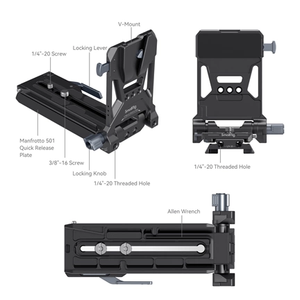 SMALLRIG V-Mount Battery Mount Plate Kit for Cinema Cameras 4323