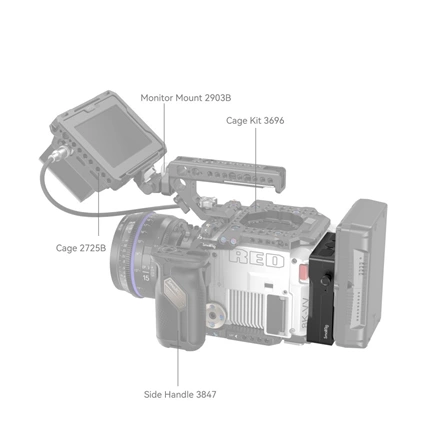 SMALLRIG V-Mount Battery Plate Adapter for RED V-RAPTOR 3898