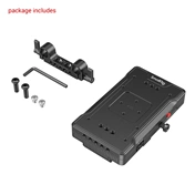 SMALLRIG V Mount Battery Adapter Plate with Dual 15mm Rod Clamp