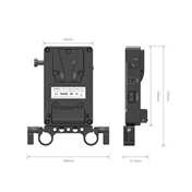 SMALLRIG V Mount Battery Plate Basic Dual Rod 3498