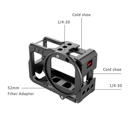 SMALLRIG Vlogging Cage and 52mm Filter Adapter for Insta360 ONE R 4K Edition 2901