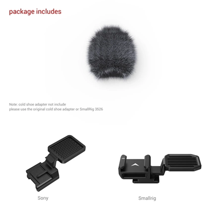 SMALLRIG Windshield for Sony ZV-E10 and ZV-1(Gray)3529