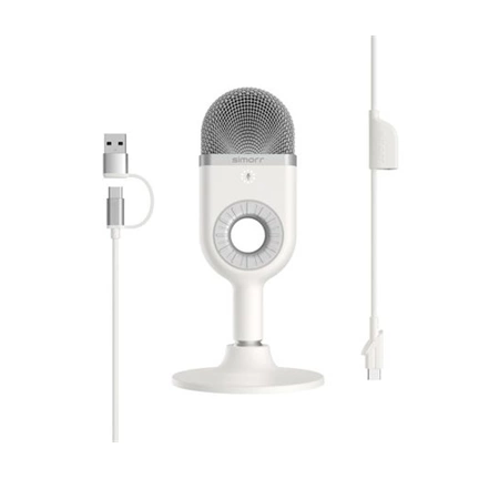 SMALLRIG simorr Wave U1 USB Condenser Microphone (White)