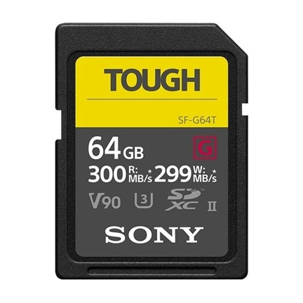 SONY SDXC 64GB Tough UHS-II CL10 U3 V90 300MB/S (SF64TG)
