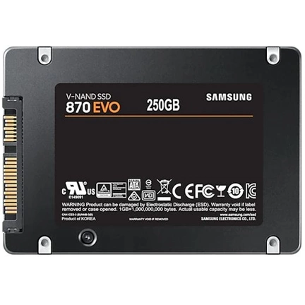 SSD SATA 2,5" SAMSUNG 250GB 870 EVO Series 3év gar.