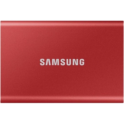 Samsung 1000GB USB 3.2 (MU-PC1T0R/WW) piros ujjlenyomatolvasós T7 Touch külső SSD