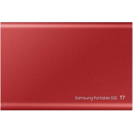 Samsung 500GB USB 3.2 (MU-PC500R/WW) piros ujjlenyomatolvasós T7 Touch külső SSD