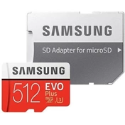 Samsung 512GB microSDXC kártya EVO Plus (2020) adapterrel