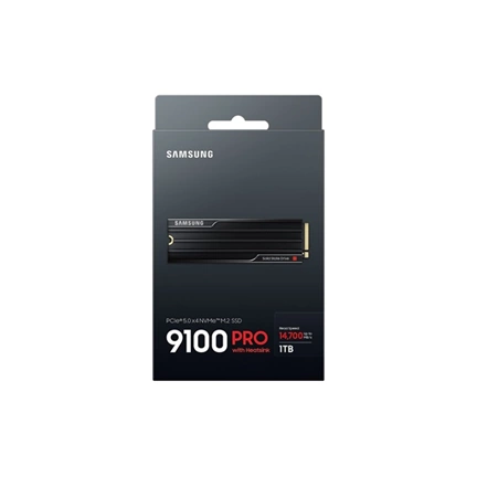 Samsung 9100 Pro SSD hűtőbordával PCIe 5.0 NVMe M.2 14700/13300MB/s 1TB