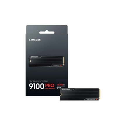 Samsung 9100 Pro SSD hűtőbordával PCIe 5.0 NVMe M.2 14700/13400MB/s 2TB