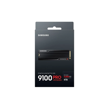 Samsung 9100 Pro SSD hűtőbordával PCIe 5.0 NVMe M.2 14800/13400MB/s 4TB