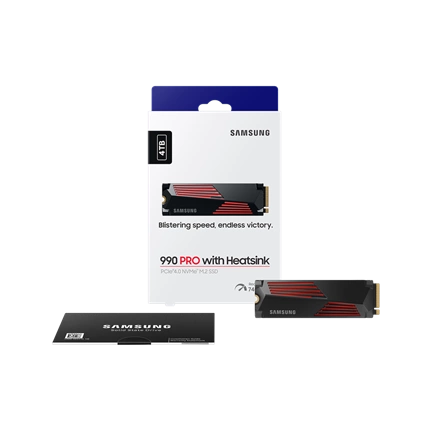 Samsung 990 Pro PCIe 4.0 NVMe M.2 SSD 4TB /w Heatsink