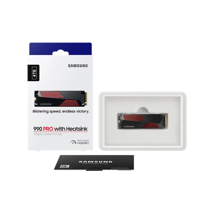 Samsung 990 Pro PCIe 4.0 NVMe M.2 SSD 4TB /w Heatsink
