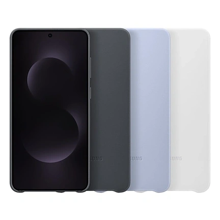 Samsung Galaxy S25 Edge vegán bőrtok, világoskék