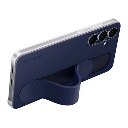 Samsung Galaxy S25 FE álló tok szíjjal - sötétkék