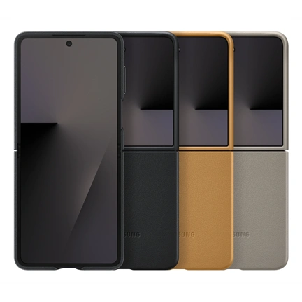 Samsung Galaxy Z Flip7 vegán bőrtok, tevebarna