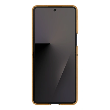 Samsung Galaxy Z Flip7 vegán bőrtok, tevebarna
