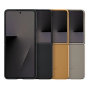Samsung Galaxy Z Flip7 vegán bőrtok, tevebarna