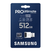 Samsung MicroSD kártya - 512GB MB-MY512SB/WW (PRO Ultimate kártyaolvasóval, Class10, R200/W130, 512GB)