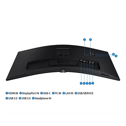 Samsung Monitor 34" - S34C652UAU (VA, 3440x1440, 21:9, UWQHD, 100Hz, 350cd/m2, 5ms, Pivot, Curved)