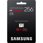 Samsung P9 microSD Express memóriakártya -  UHS-I, U3, V30, A1, R800MB/s, 256GB