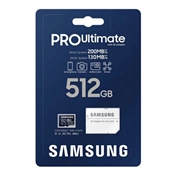 Samsung Pro Ultimate memóriakártya microSDXC, UHS-I, U3, V30, A2, 200/130MB/s, 512GB